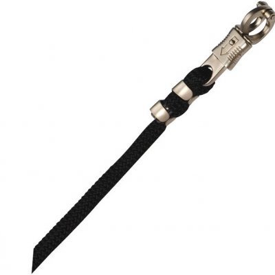 Cordão preto com fecho metálico prateado