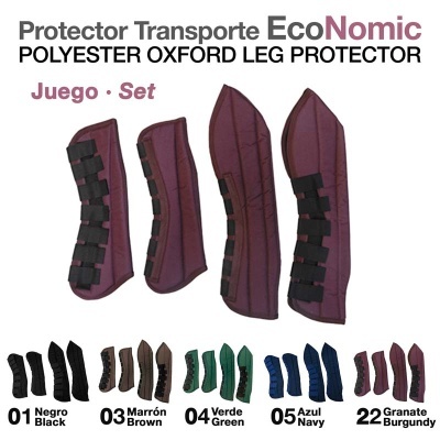 Conjunto de protetores para pernas em várias cores com fechos de correia pretos