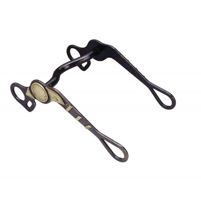 Esporas de ferro pretas com detalhes dourados