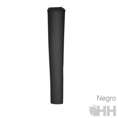 proteção de pernas preta lisa com texto Negro e logotipo HH