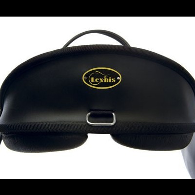 Auscultadores negros Lexhis com almofadas e arco acolchoados