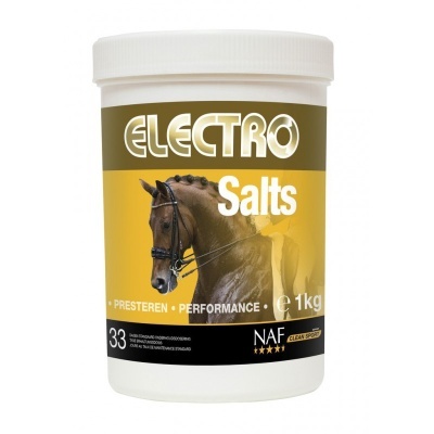 Embalagem de sal Electro Salts para cavalos, 1kg, com imagem de cavalo