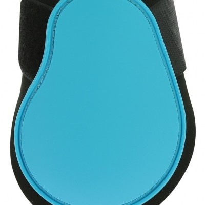 Protetor preto com superfície azul e alça preta com velcro