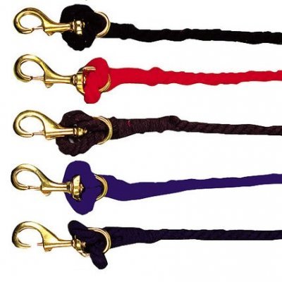 Cinco trelas para cães coloridas com fechos dourados