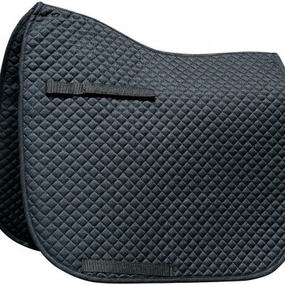 Sapata para sela de cavalo preta acolchoada com padrão de losangos