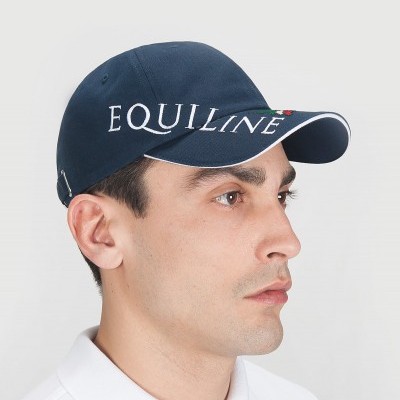 Boné azul escuro com bordado EQUILINE