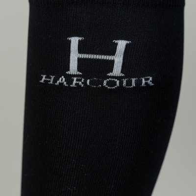 Meia preta com logo HARCOUR branco