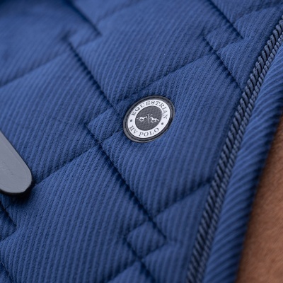 Colcha azul acolchoada com botão EQUESTRIAN HV POLO