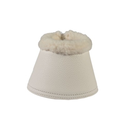 Sino branco em pele com interior de lã felpuda