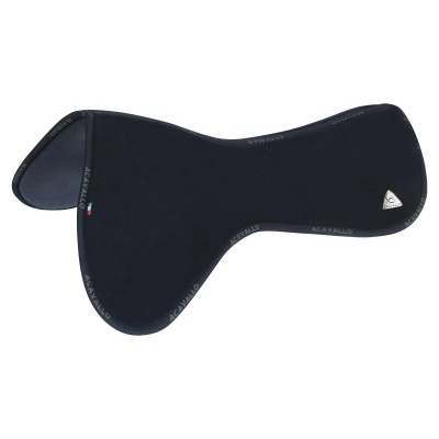 Almofada preta ergonómica para equitação com logotipo ACAVALLO
