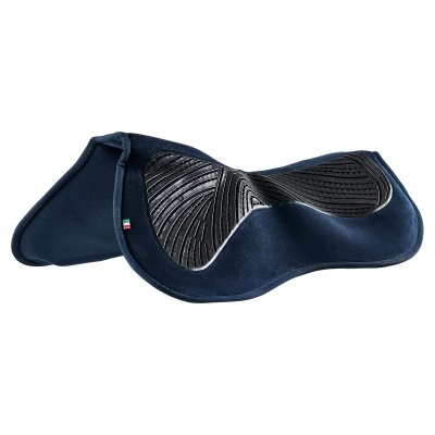 Sela para cavalo azul escura com área antiderrapante preta