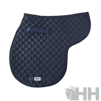 Alforje de sela azul escuro acolchoado com alças e logo HH