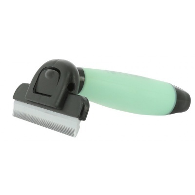 Escova removedora de pêlos com cabo verde e cabeça preta