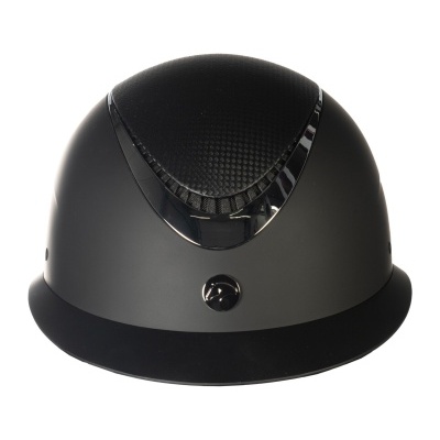 Capacete de equitação preto com textura tipo carbono