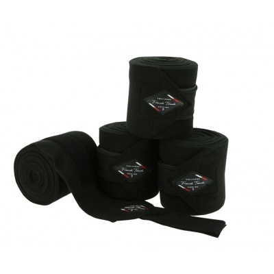 Conjunto de bandagens elásticas pretas para suporte