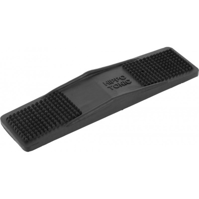 Calço de porta negro em borracha com a inscrição HUBO TOOL