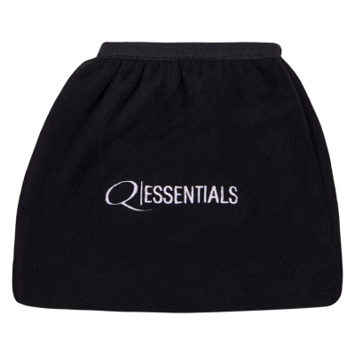 Saia preta felpuda com bordado QESSENTIALS