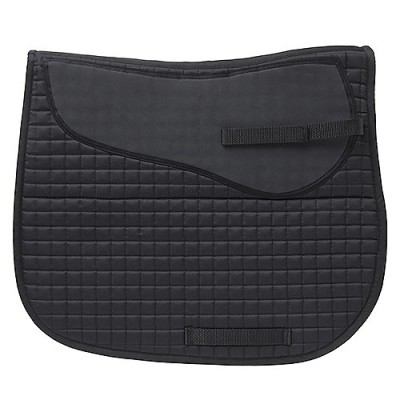 Sela de cavalo preta acolchoada com tiras de fixação