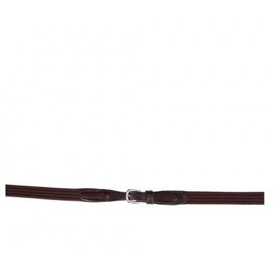 Correia castanha com fivela metálica prateada