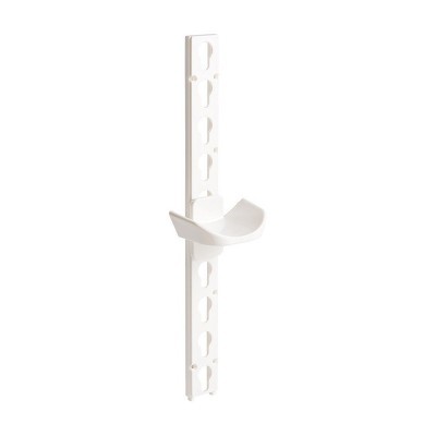 Suporte vertical branco de plástico com encaixe em concha