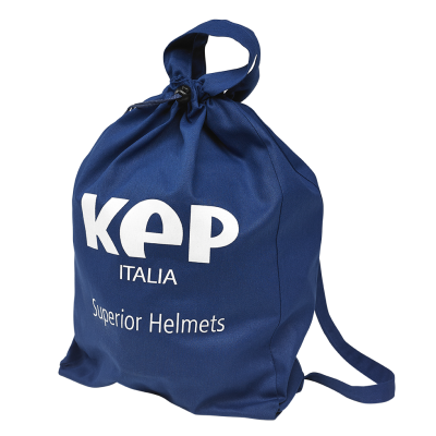 Mochila azul escura KEP ITALIA com texto Superior Helmets