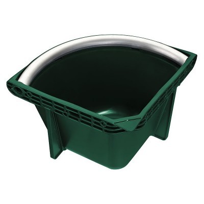 Recipiente verde escuro com pega metálica