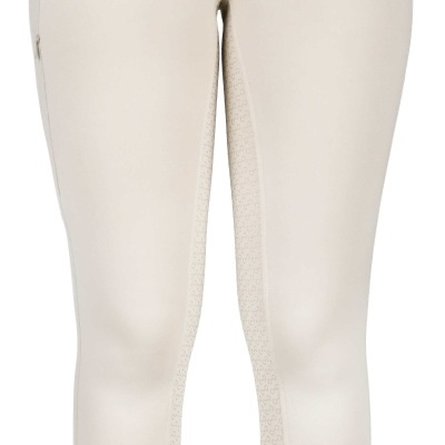 Calças justas brancas com bolsos e fecho