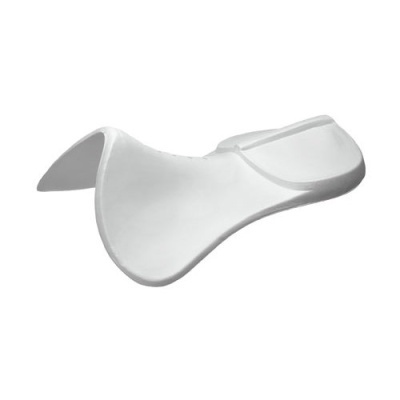 Sela branca ergonómica para equitação em fundo branco