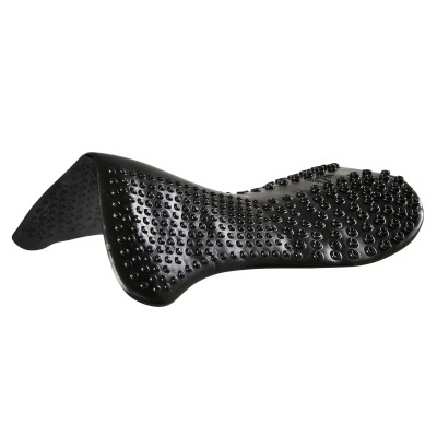 Palmilha preta com elevações arredondadas para massagem