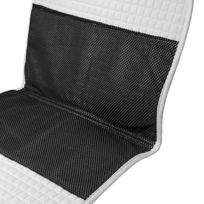 Capa de assento branca com base antiderrapante preta