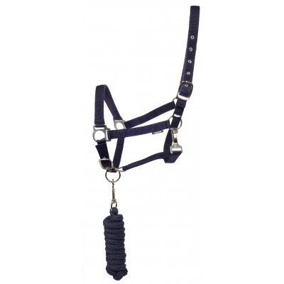 Cabresto azul escuro com corda suspensa