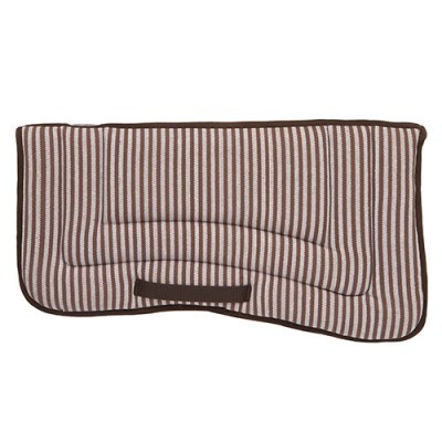 Manta de sela de padrão castanho e bege com alça