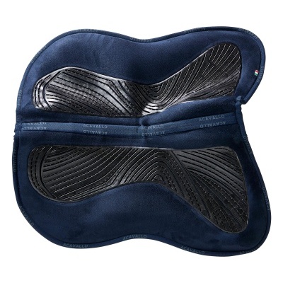Tapete para sela de cavalo azul escuro com características antiderrapantes pretas