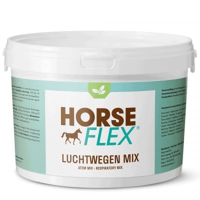 Recipiente branco de suplemento para cavalos Horse Flex Luchtwegen Mix
