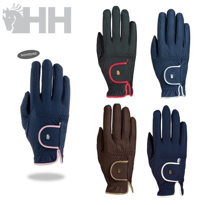 Cinco luvas HH em diversas cores com fecho ajustável