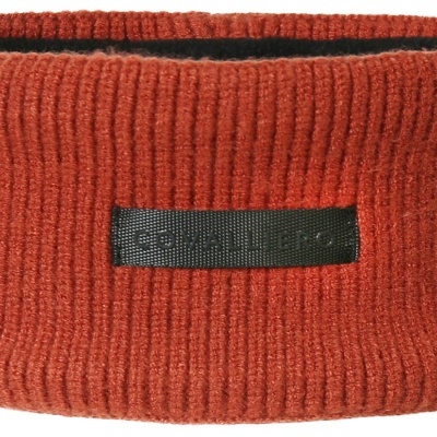 Faixa de cabeça em malha laranja com etiqueta preta COVALLIERO