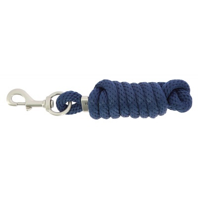 Trela para animais com corda azul e mosquetão metálico prateado