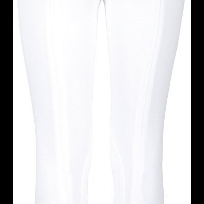 Calças brancas justas com etiqueta YOUNG Stars na cintura