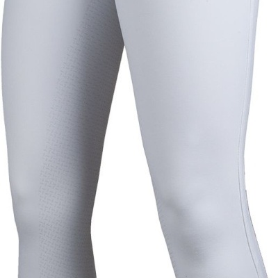 Calças justas brancas de desporto com textura antiderrapante interna