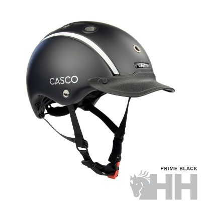 Capacete preto fosco CASCO com viseira e tiras ajustáveis