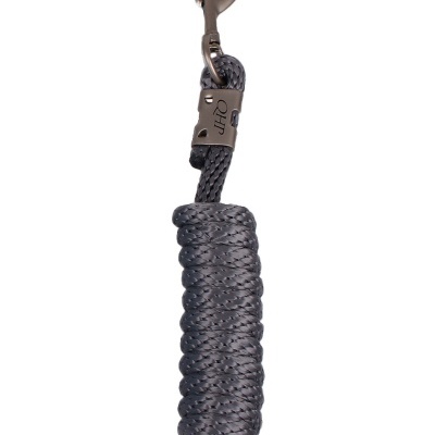 Corda para equitação cinza escuro com mosquetão metálico