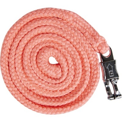 Corda cor-de-rosa trançada com fecho metálico prateado