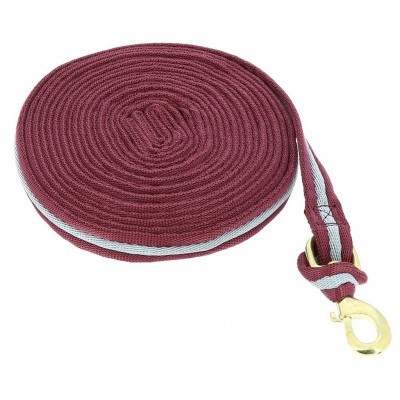 Trela para cão vinho com linha cinza e gancho dourado