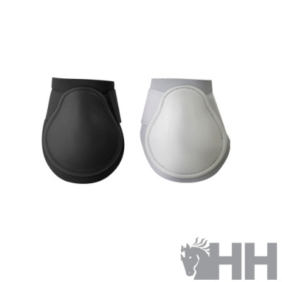 Par de protetores para cavalos preto e cinza claro com fecho de velcro