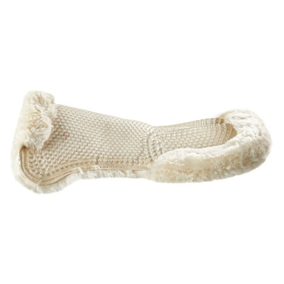 Suporte almofadado para selim de cavalo creme com pelúcia