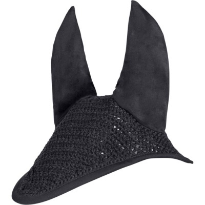 Bonnet para cavalo preto com orelhas