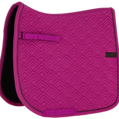 Manta de sela para cavalo fúcsia acolchoada com padrão geométrico