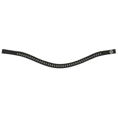 Tira preta curva com brilhos e letra N