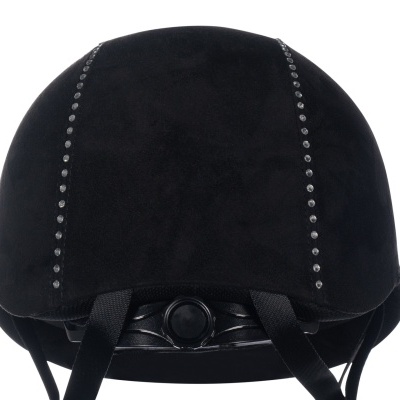 Capacete de equitação preto com cristais