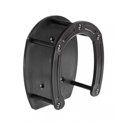 Suporte de parede preto para guitarra em plástico com design em U